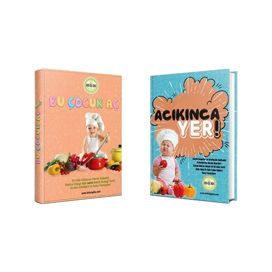 Bebekler İçin Yemek Tarif Kitap Seti (2 Kitap) - Hande Kaşkaş