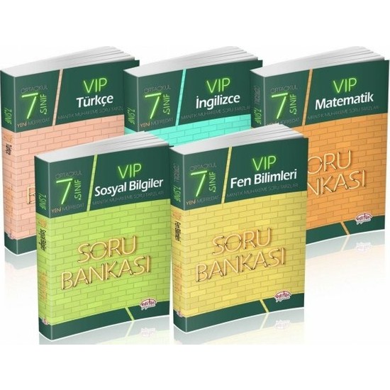 Editör Yayınları 7. Sınıf VIP Soru Bankası Seti 5 Kitap