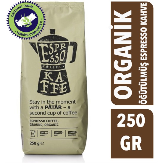 Patar Espresso Öğütülmüş Organik Kahve 250 gr Fiyatı