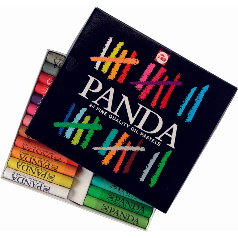 Talens Panda 24'lü Yağlı Pastel Boya Seti – Canlı ve Yoğun Renkler, Sanat ve Hobi Kullanımına Uygun