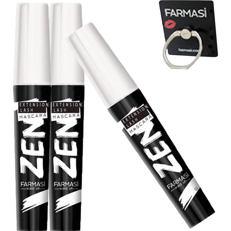 Farmasi Zen Maskara - Farmasi Make Up Exthension Lash Mascara - 3 Adet Farmasi Zen Rimel + Selfie Yüzüğü