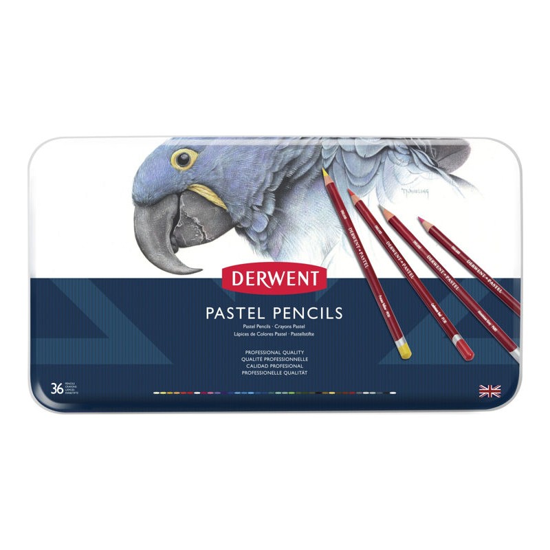 Derwent Pastel Pencil 36'lı Teneke Kutu Pastel Kalem Seti