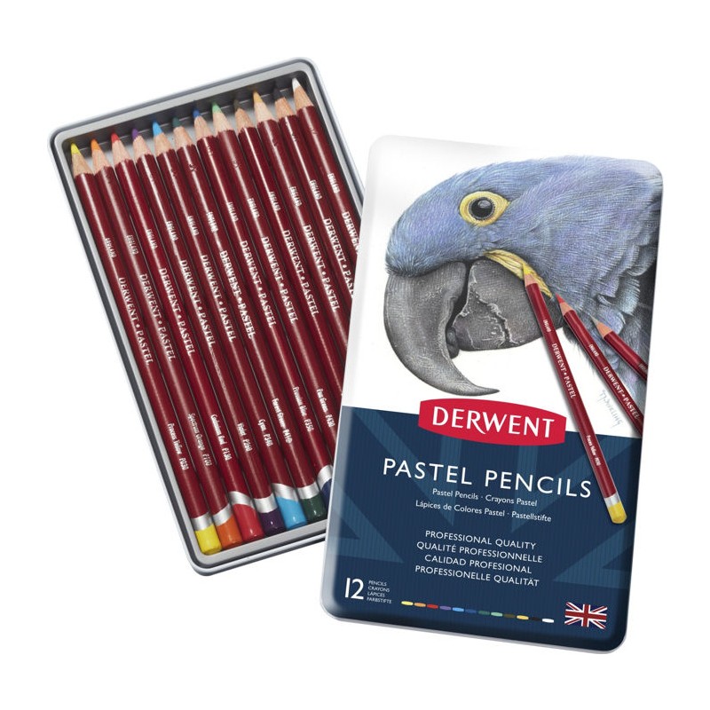 Derwent Pastel Pencil 12'li Teneke Kutu Pastel Kalem Seti