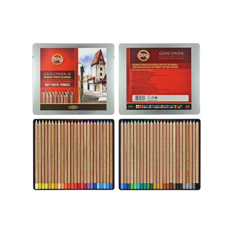 Koh-i-Noor Koh-I Noor Gioconda Soft Pastel Boya Kalemi 48 Renk Metal Kutu