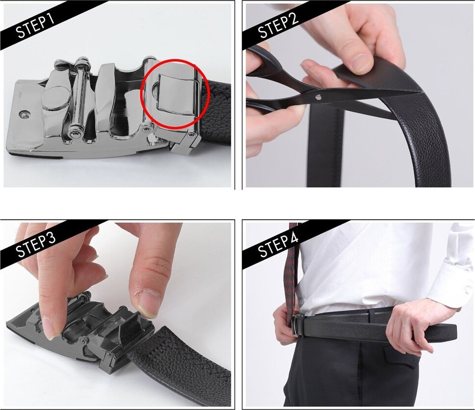 Bison Denim Mekanizmalı Hakiki Deri Italyan Kemer 120 cm görsel 5