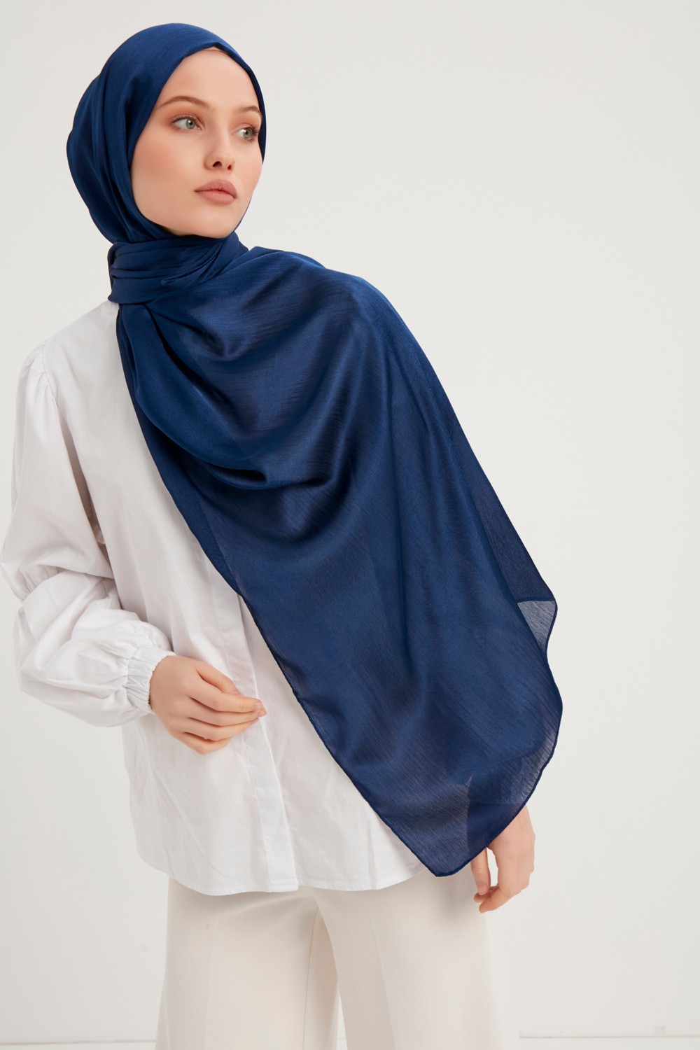 Schaless Janjanlı Krinkıl Abaye Şal 70x190cm - Siyah görsel 5
