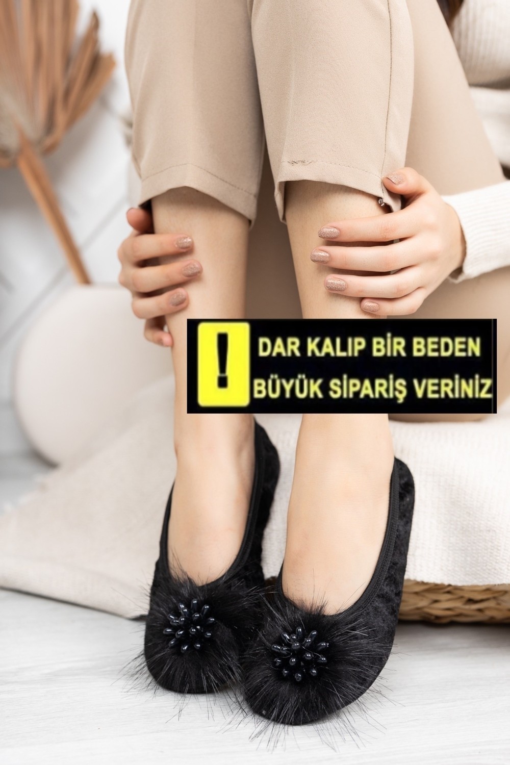 Moda Fırsat Siyah Kadın Pisi Patik Terlik Katlanabilir Çantada Taşınabilir Ev Babeti Kaymaz Ses Yapmaz Taban
