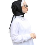 Hint Ipek Monogram Şal - Siyah & Beyaz