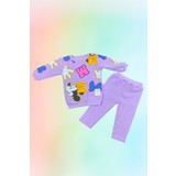 Andes Butik Mickey Baskılı Kız Bebek Eşofman Takımı - Mor