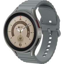 MobaxAksesuar Samsung Galaxy Watch 4 5 6 7 FE 40 40 44 Classic 42 43 46 47 mm Kordon Wave Dalgalı Silikon Kordon