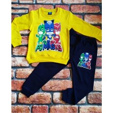 Abanuzoğlu Pijamaskeliler Çocuk Pamuklu Sarı Pijamatakımı