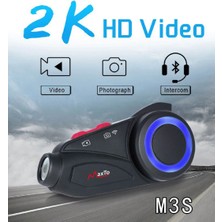 Bintech Maxto M3S 2k Hd 1440P Kameralı Intercom Motosiklet Kask Intercom