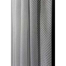 Evdepo Home Taç Puantiyeli Kullanıma Hazır 1/2 Seyrek Pile Tül Perde Tek Kanat - Ekru 100 x 250 cm