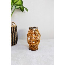 Emek Sanatı Bambu Fener Mumluk