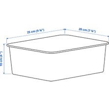 IKEA Nojıg Bej Kutu Masaüstü Çekmece Içi Evrak Aksesuar Saklama Kutusu Düzenleyici 20 x 25 x 10 cm