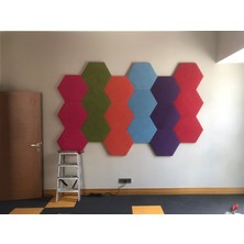 Elit Acoustic Altıgen Dekoratif Akustik Oda Kiti Renkli Ses Emici Hexagon Paneller Elit Acoustic