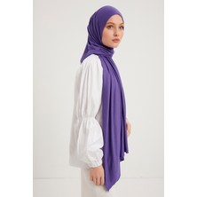 Schaless Likralı Penye Viskon Şal 70x180cm - Leylak - ŞALESS