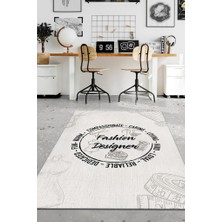 Homshtag Moda Tasarımcısı Pamuklu Dokuma Tabanlı Yıkanabilir Kaymaz Tasarımcı Halısı