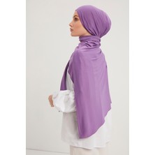 Schaless Likralı Penye Viskon Şal 70x180cm - Menekşe - ŞALESS