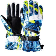 Schulzz Mavi Ultralight Su Geçirmez Unisex Dokunmatik Kayak Eldiveni