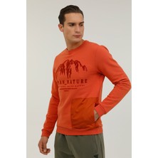Lumberjack M-CG556 Nature Sweatshirt Turuncu Erkek Sweatshirt