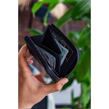 Garbalia Leeds Hakiki Deri Fermuarlı Unisex Cüzdan