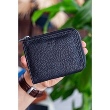 Garbalia Leeds Hakiki Deri Fermuarlı Unisex Cüzdan