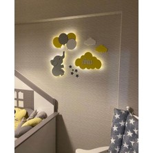 Işıklı Toplar Türkiye  Çocuk Odası Dekoratif Ahşap Gece Lambası Ledli Aydınlatma