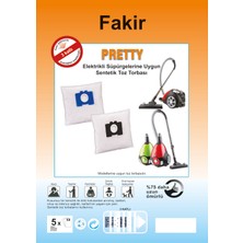 PRETTY - FAKİR ELEKTRİKLİ SÜPÜRGE UYUMLU SMS TOZ TORBASI - 20 ADET (SİYAH PLASTİK)