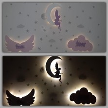 Işıklı Toplar Türkiye Çocuk Odası Dekoratif Ahşap Bulut Gece Lambası Ledli Aydınlatma