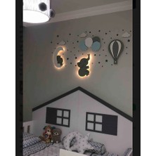 Işıklı Toplar Türkiye Çocuk Odası Dekoratif Ahşap Gece Lambası Ledli Aydınlatma