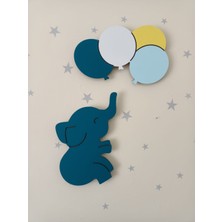 Işıklı Toplar Türkiye Fil ve 4'lü Balon Petrol Mavisi Beyaz Sarı Mavi