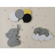 Işıklı Toplar Türkiye Gri'li 3'lü Set Pano LED Aydınlatma