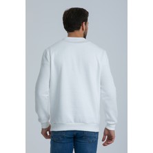 Swoops Outdoors Erkek  Wariant Oversize Baskılı Pamuklu Bisiklet Yaka Uzun  Kollu Sweatshirt