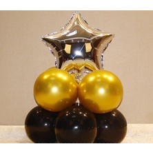 10 Adet/takım Gül Altın Gümüş Balon Seti