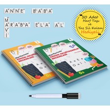 BidiBadi Yayınları Harflerimle Erken Okuryazarlık Becerileri Eğitim Seti - 50 Adet Harf Taşı ve Kalem Hediyeli