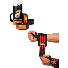 Dex Supports Ağırlık Kayışı (8 Loop Lifting Straps ) + Fitness Ağırlık Destek Bilekliği ( Wrist Wraps )