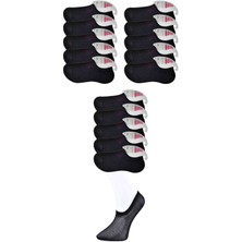 Royaleks    Siyah Kadın Görünmez Çorap 15 Çift