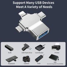 Foxyn Fxn-04 Lightning - Type-C - Micro To USB 3.0 Bellek Okuyucu Adaptör