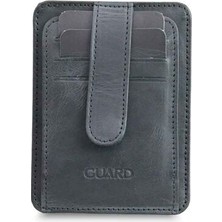 Guard Dikey Crazy Siyah  Deri Kartlık