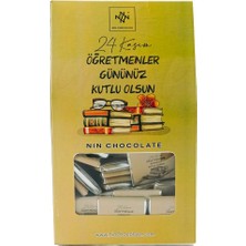 Nin Chocolate Öğretmenler Günü Kitap Desenli Kutu Çikolata 50 Adet