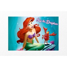 Ece Parti Deniz Kızı (Ariel) Temalı 70X100 Ölçüsünde Branda Afiş