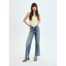 Denim Trip KARLA Straight Fit Açık İndigo Kadın Jean Pantolon
