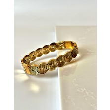 Ladies&Gentlemen Gold Tasarım Çelik Bileklik