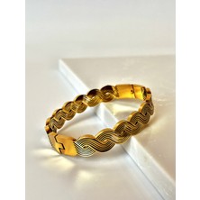 Ladies&Gentlemen Gold Tasarım Çelik Bileklik