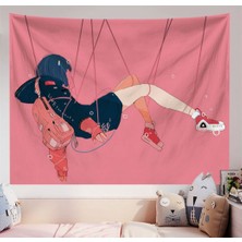 150X130 cm Okul Kız Goblen Duvar Kumaş Kawaii Odası Dekor(Yurt Dışından)
