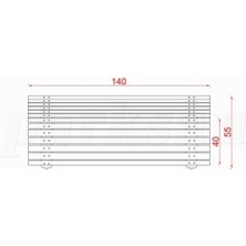 Parksan 70681 - Döküm Ayak Bank 140(L)X60(W)X80(H)