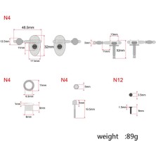 F Fityle 2R2L Ukulele Strıng Tunıng Peg Makinesi Kapakları 4 Dize Gitar Parçası (Yurt Dışından)