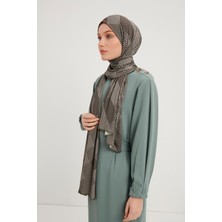 Schaless Desenli Penye Şal - Vizon