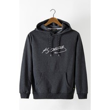 Terapi Men Erkek Füme Önü Atatürk Imza Baskılı Kapüşonlu Sweatshirt 20Y-5200322-30